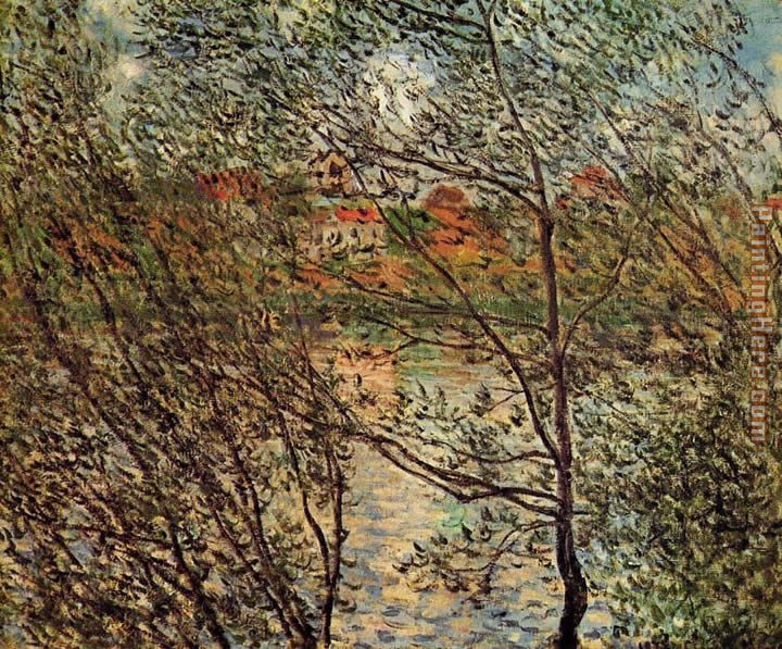 Springtime through the Branches painting - Claude Monet Springtime through the Branches art painting